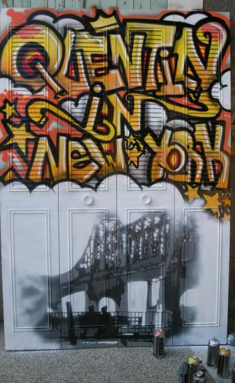 Graff sur portes de placard